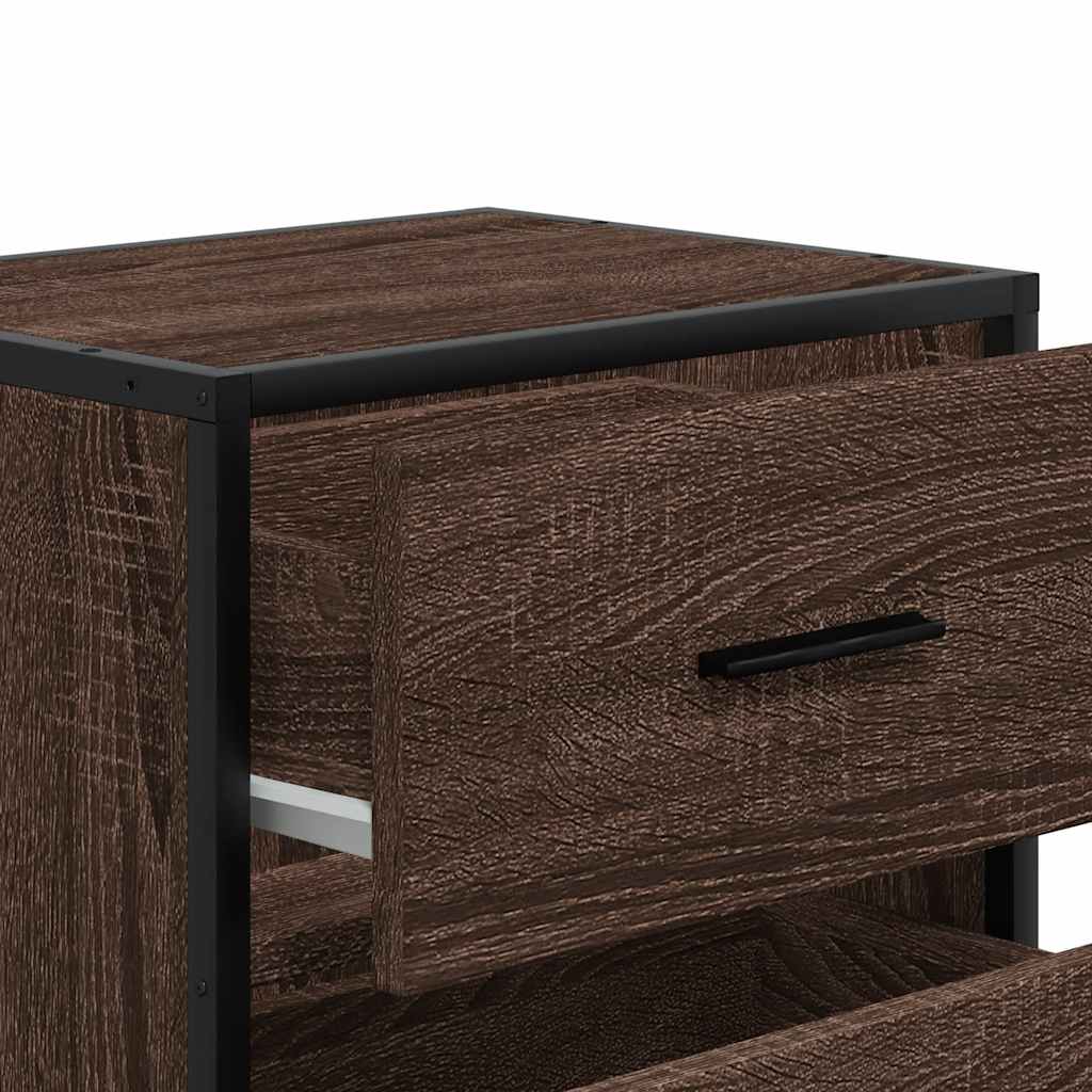 Zidni noćni ormarići 2 kom smeđi hrast 40x31x39,5 cm