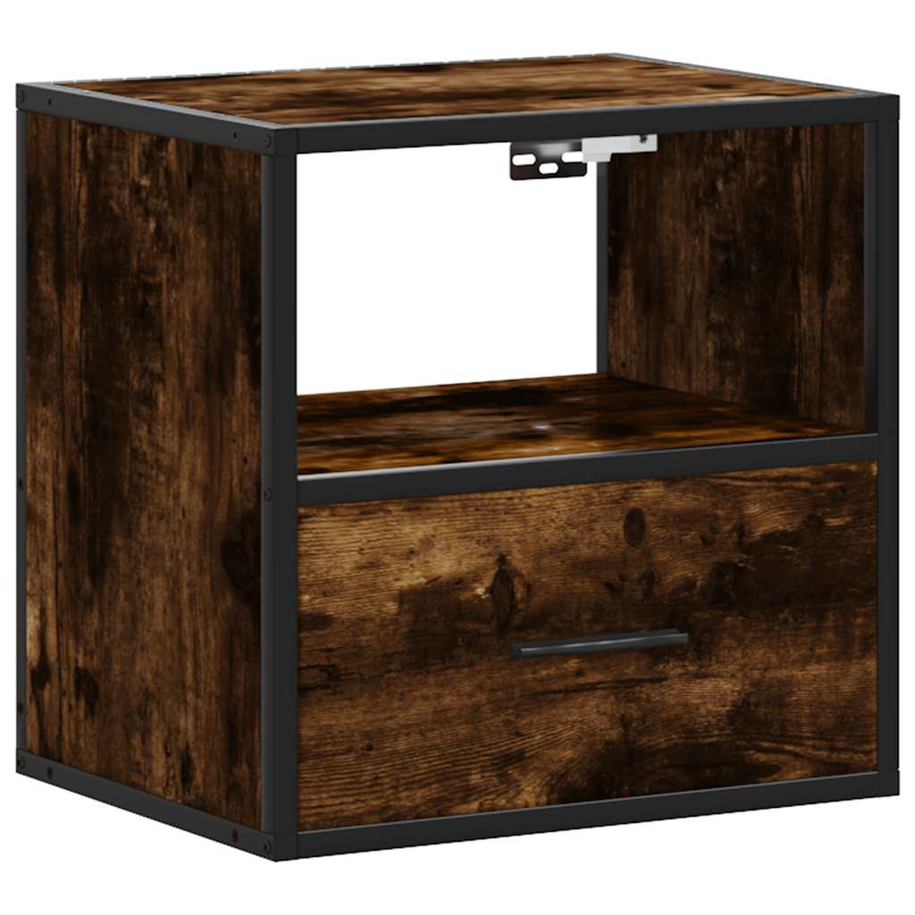Zidni noćni ormarići 2 kom dimljeni hrast 40x31x39,5 cm