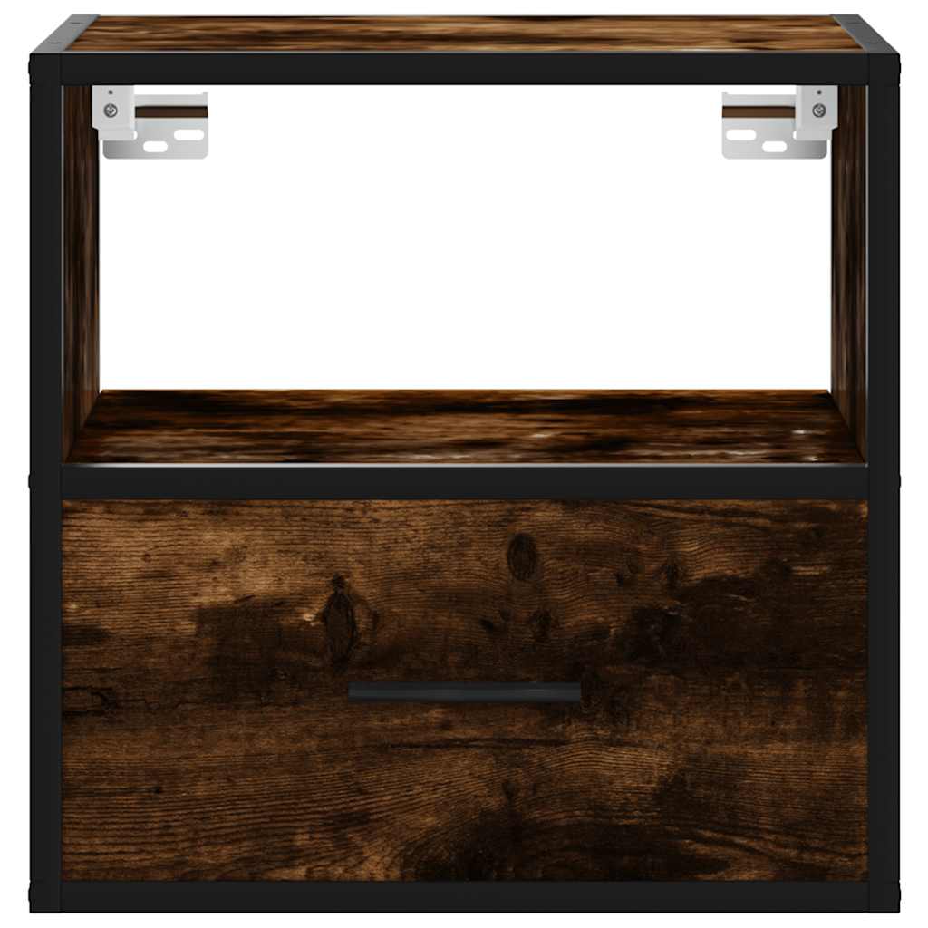 Zidni noćni ormarići 2 kom dimljeni hrast 40x31x39,5 cm