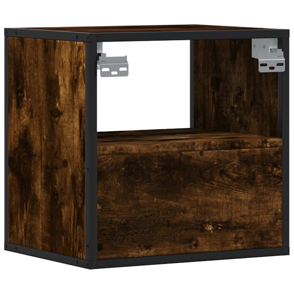 Zidni noćni ormarići 2 kom dimljeni hrast 40x31x39,5 cm