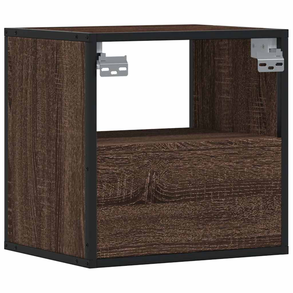 Zidni noćni ormarići 2 kom smeđi hrast 40x31x39,5 cm