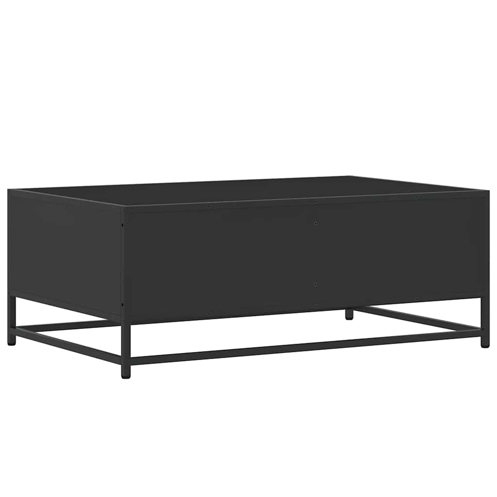 Stolić za kavu crni 90 x 57 x 35 cm konstruirano drvo i metal