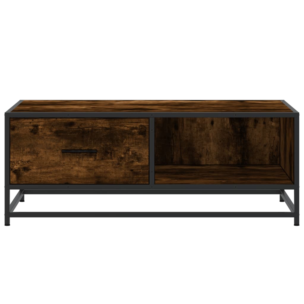 Stolić za kavu boja dimljenog hrasta 90x57x35 cm drvo i metal