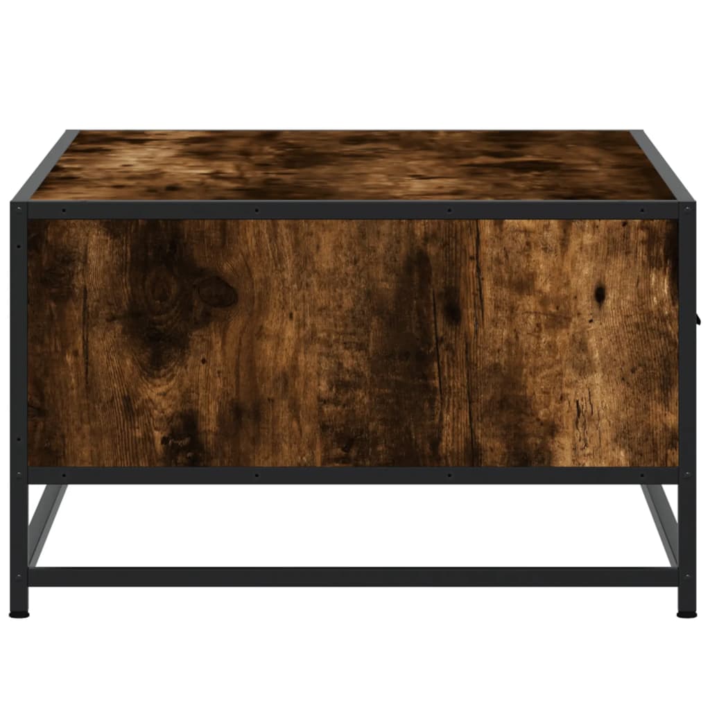 Stolić za kavu boja dimljenog hrasta 90x57x35 cm drvo i metal