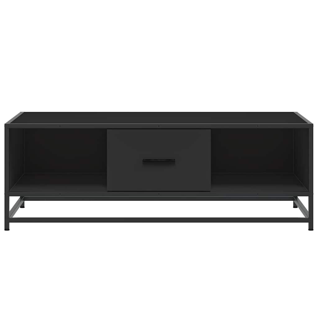 Stolić za kavu crni 100x57x35 cm konstruirano drvo i metal