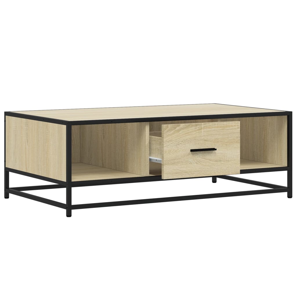 Stolić za kavu boja hrasta sonome 100x57x35 cm od drva i metala