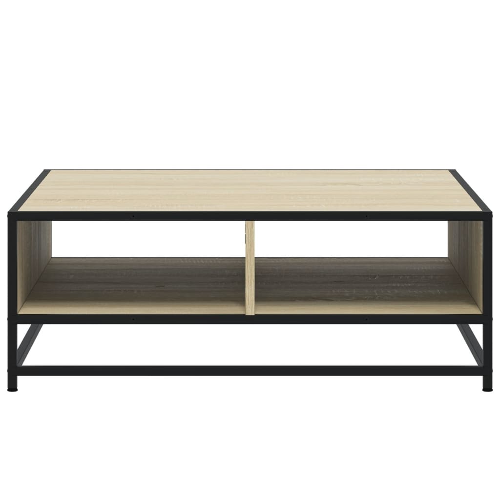 Stol za kavu Sonoma hrast 80x80x30 cm Konstruirano drvo i metal