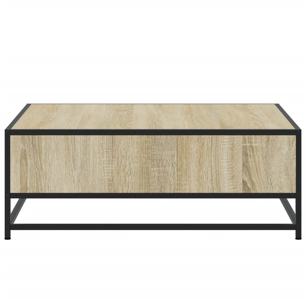 Stol za kavu Sonoma hrast 80x80x30 cm Konstruirano drvo i metal