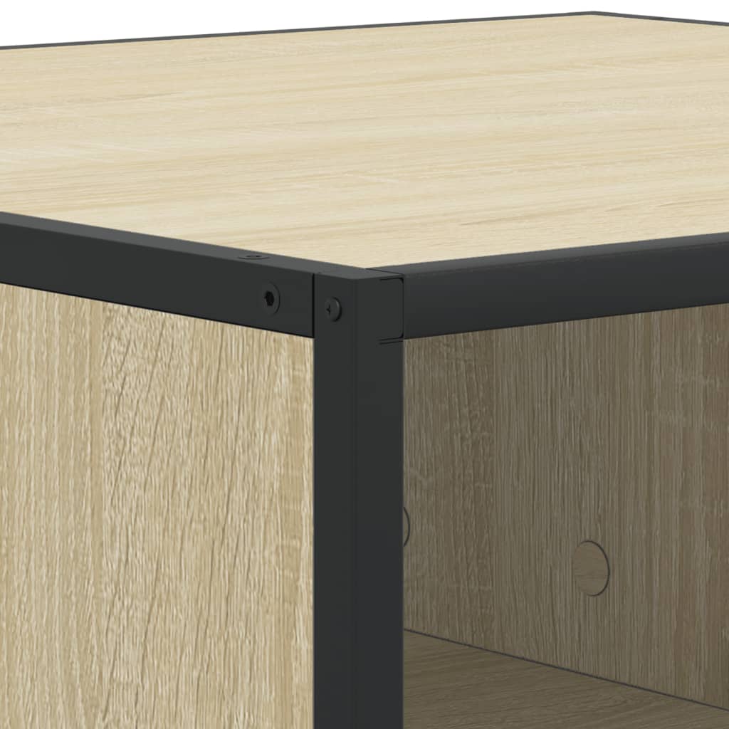 Stol za kavu Sonoma hrast 80x80x30 cm Konstruirano drvo i metal