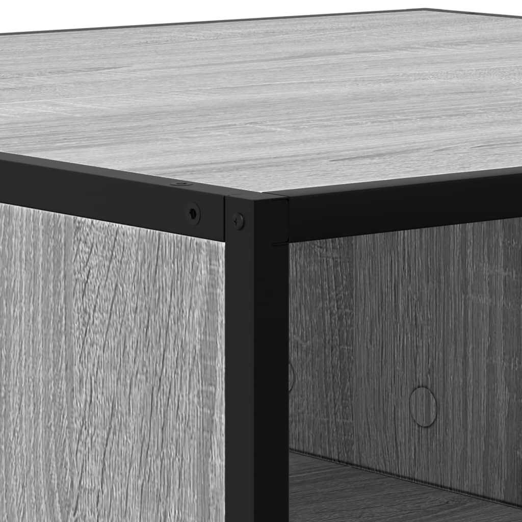 Stol za kavu Sivi Sonoma 80x80x30 cm Konstruirano drvo i metal