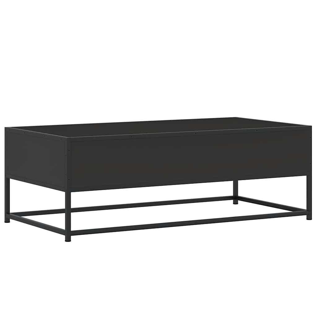 Stolić za kavu crni 100 x 50 x 35 cm konstruirano drvo i metal