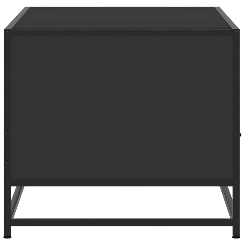 Stolić za kavu crni 100 x 50 x 45 cm konstruirano drvo i metala