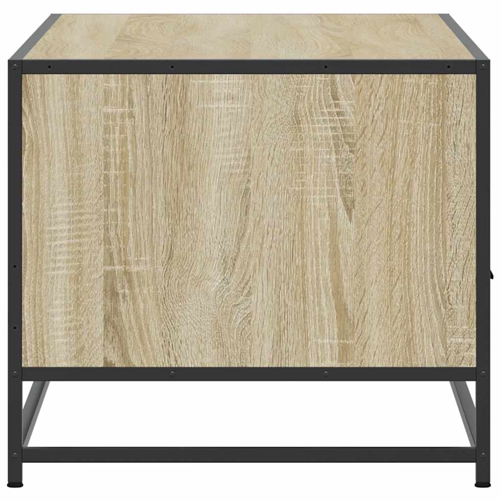 Stolić za kavu boja hrasta 100 x 50 x 45 cm od drva i metala