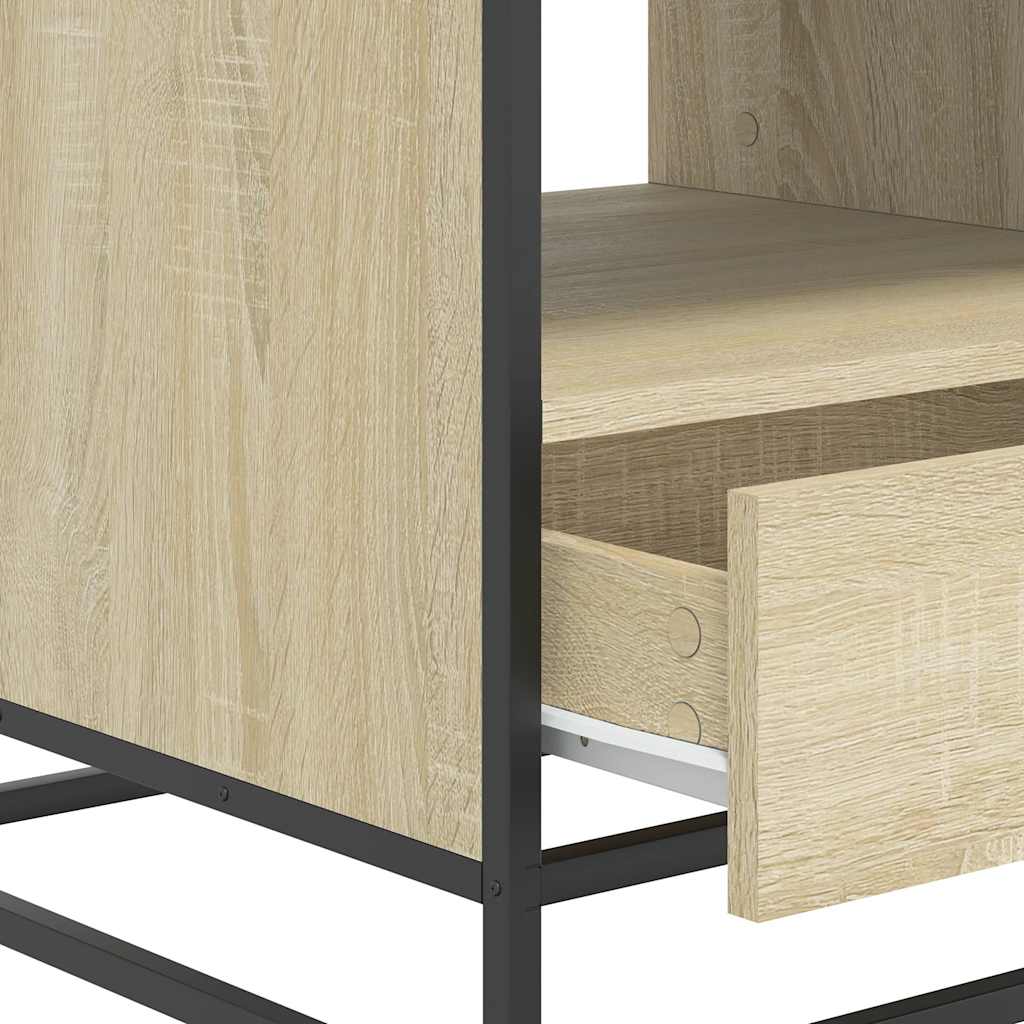 Stolić za kavu boja hrasta 100 x 50 x 45 cm od drva i metala