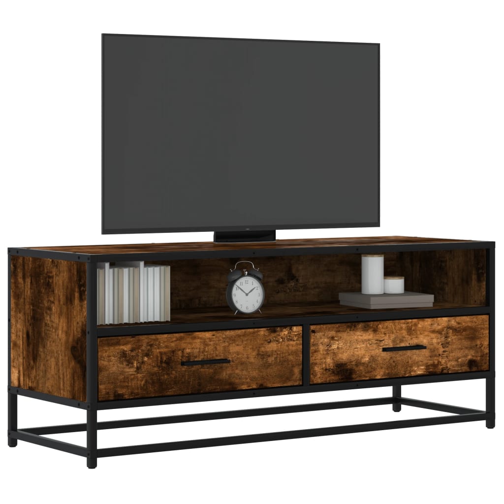 TV ormarić boja dimljenog hrasta 100x34,5x40 cm konstruirano