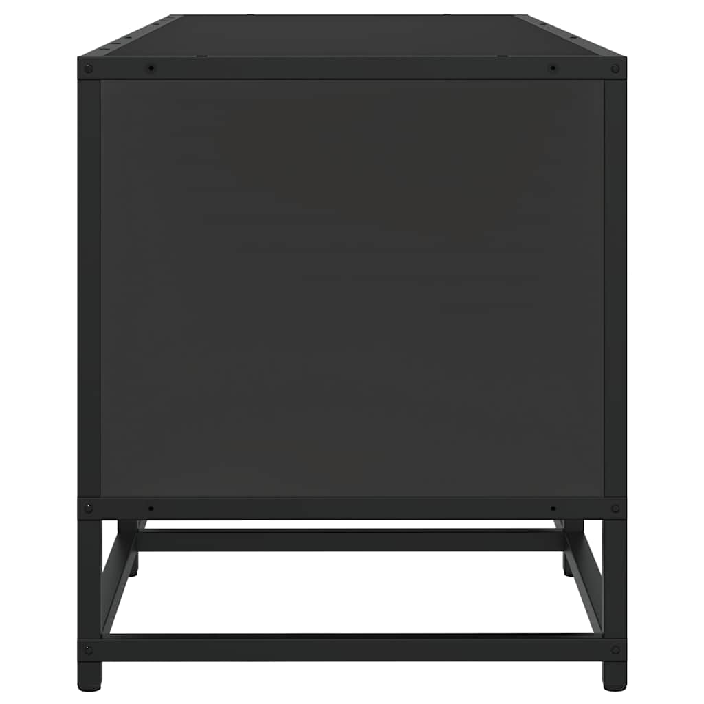 TV ormarić crni 100 x 35 x 41 cm konstruirano drvo i metal