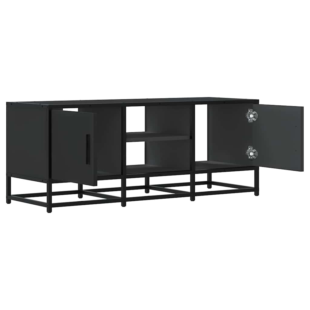 TV ormarić crni 100 x 35 x 41 cm konstruirano drvo i metal