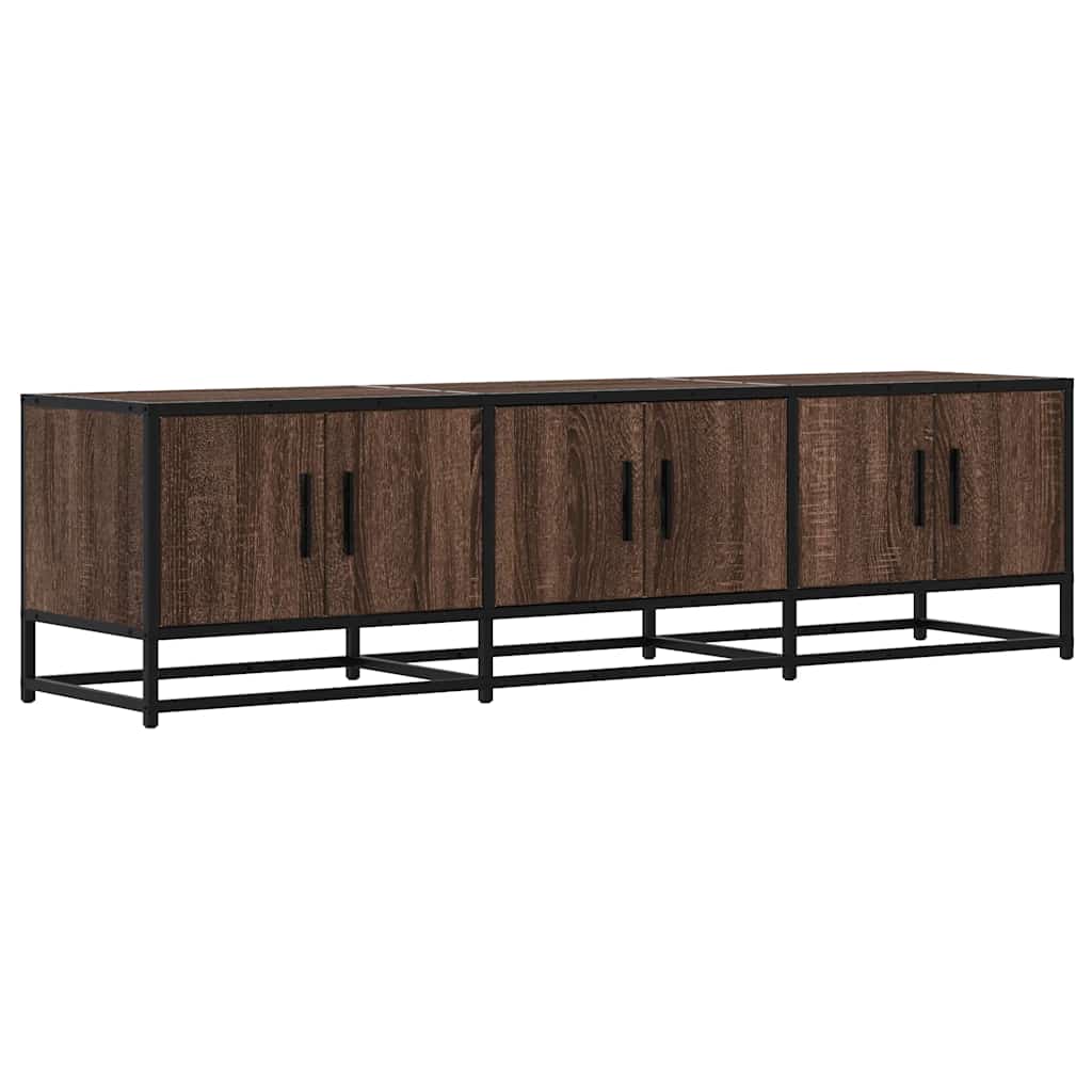 TV ormarić smeđi hrast 150x35x41 cm Konstruirano drvo i metal