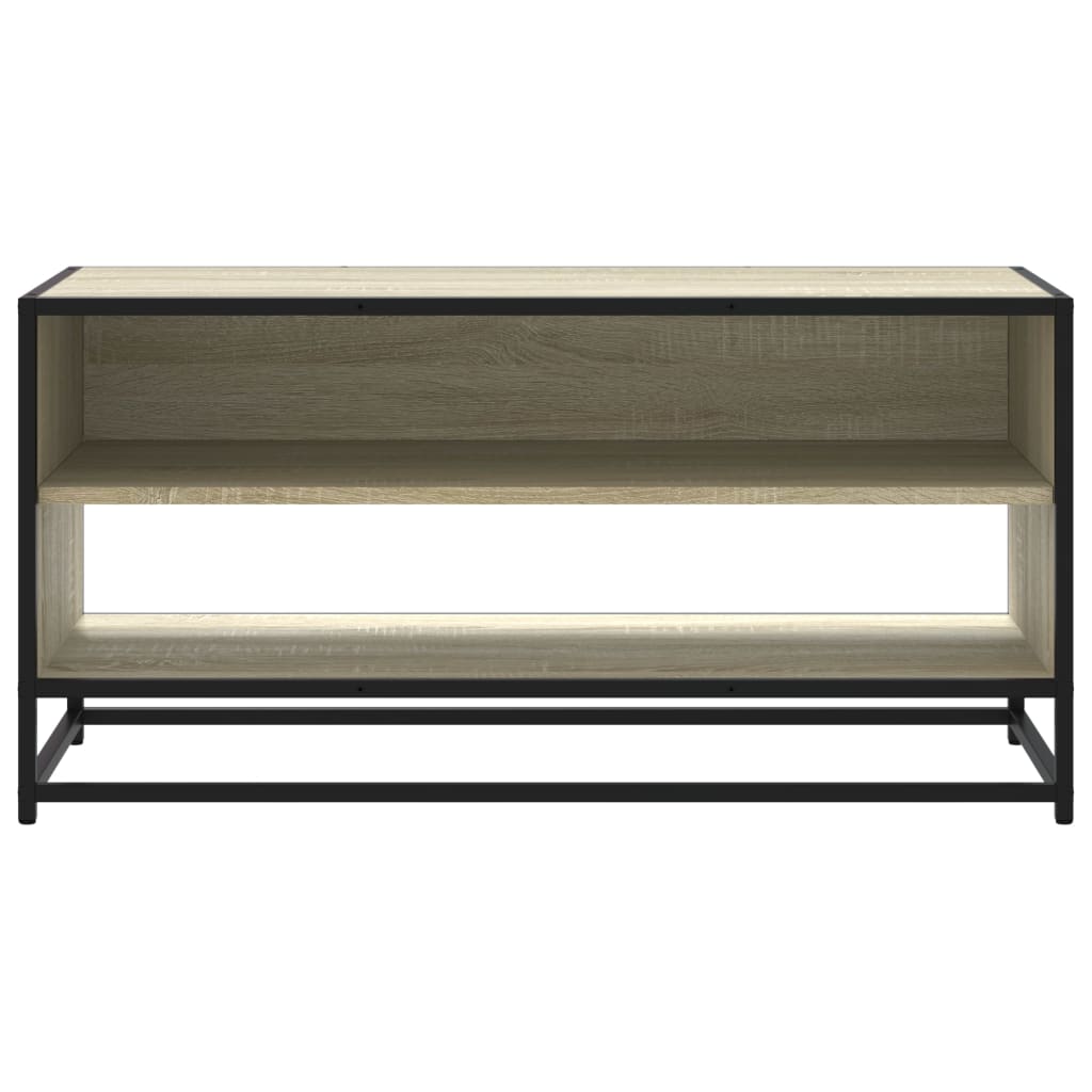 TV ormarić boja hrasta 91x40x46 cm konstruirano drvo i metal