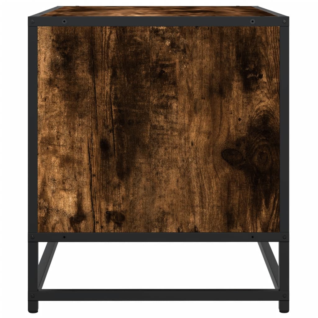TV ormarić boja hrasta 91x40x46 cm konstruirano drvo i metal