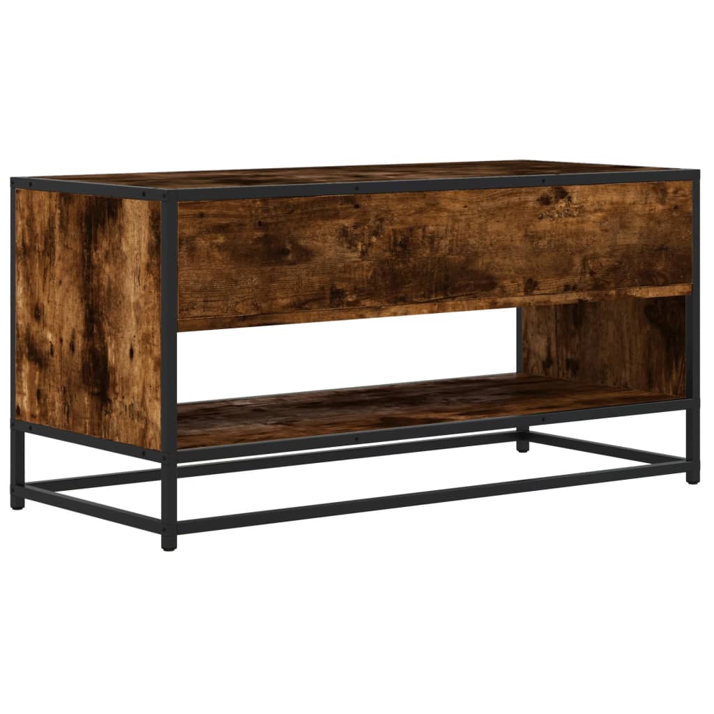 TV ormarić boja hrasta 91x40x46 cm konstruirano drvo i metal