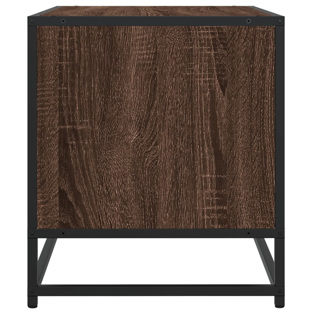 TV ormarić boja hrasta 91x40x46 cm konstruirano drvo i metal