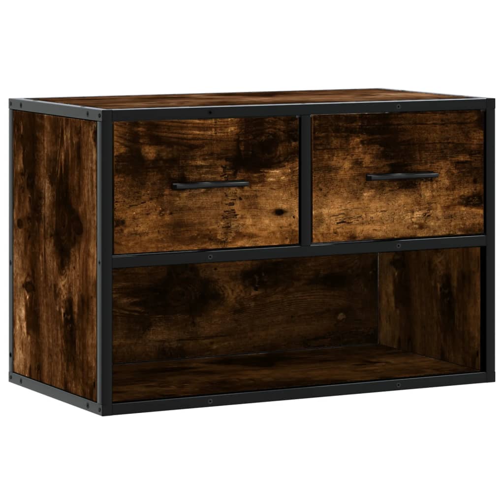 TV ormarić boja dimljenog hrasta 60x31x39,5 cm drveni i metal