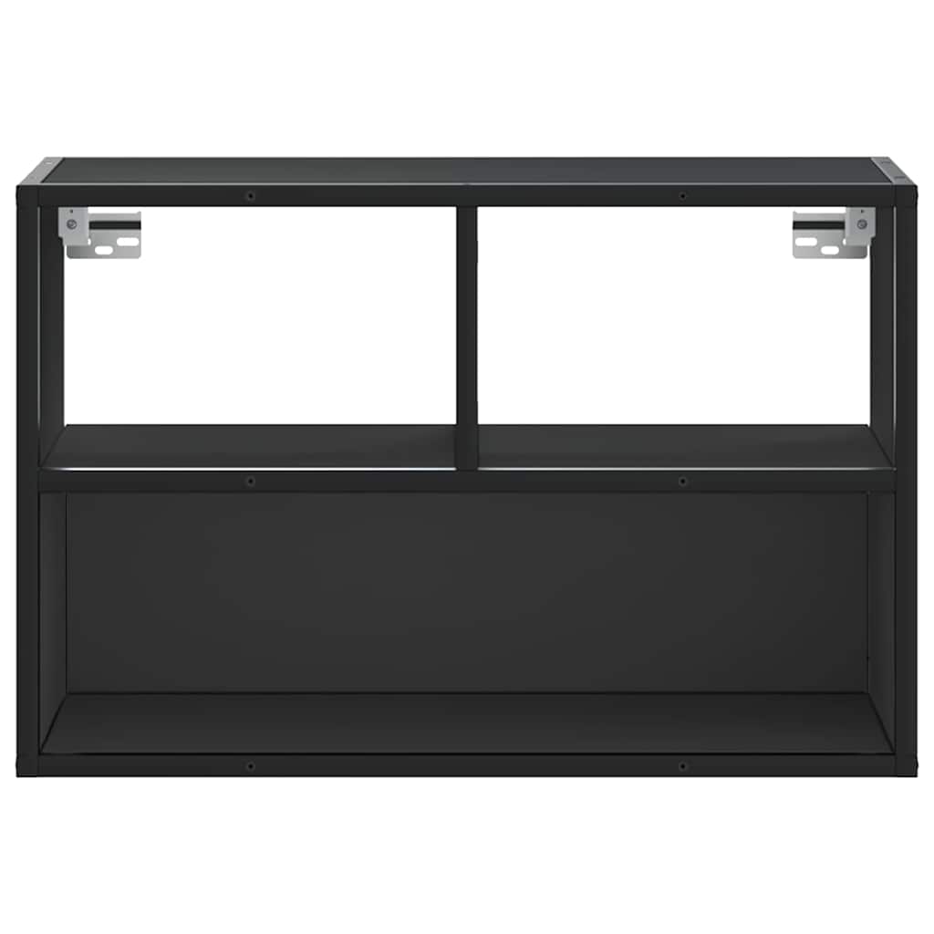 TV ormarić crni 60x31x39,5 cm konstruirano drvo i metal