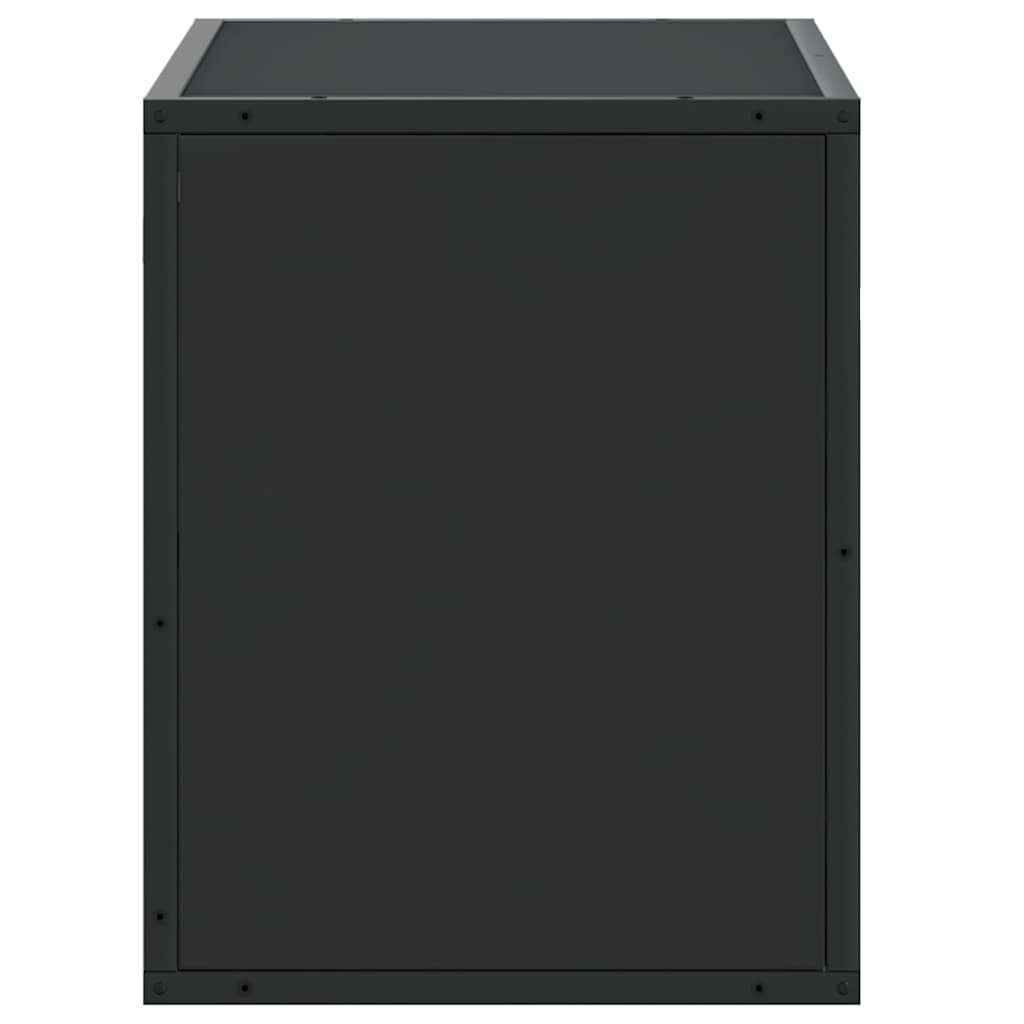 TV ormarić crni 60x31x39,5 cm konstruirano drvo i metal