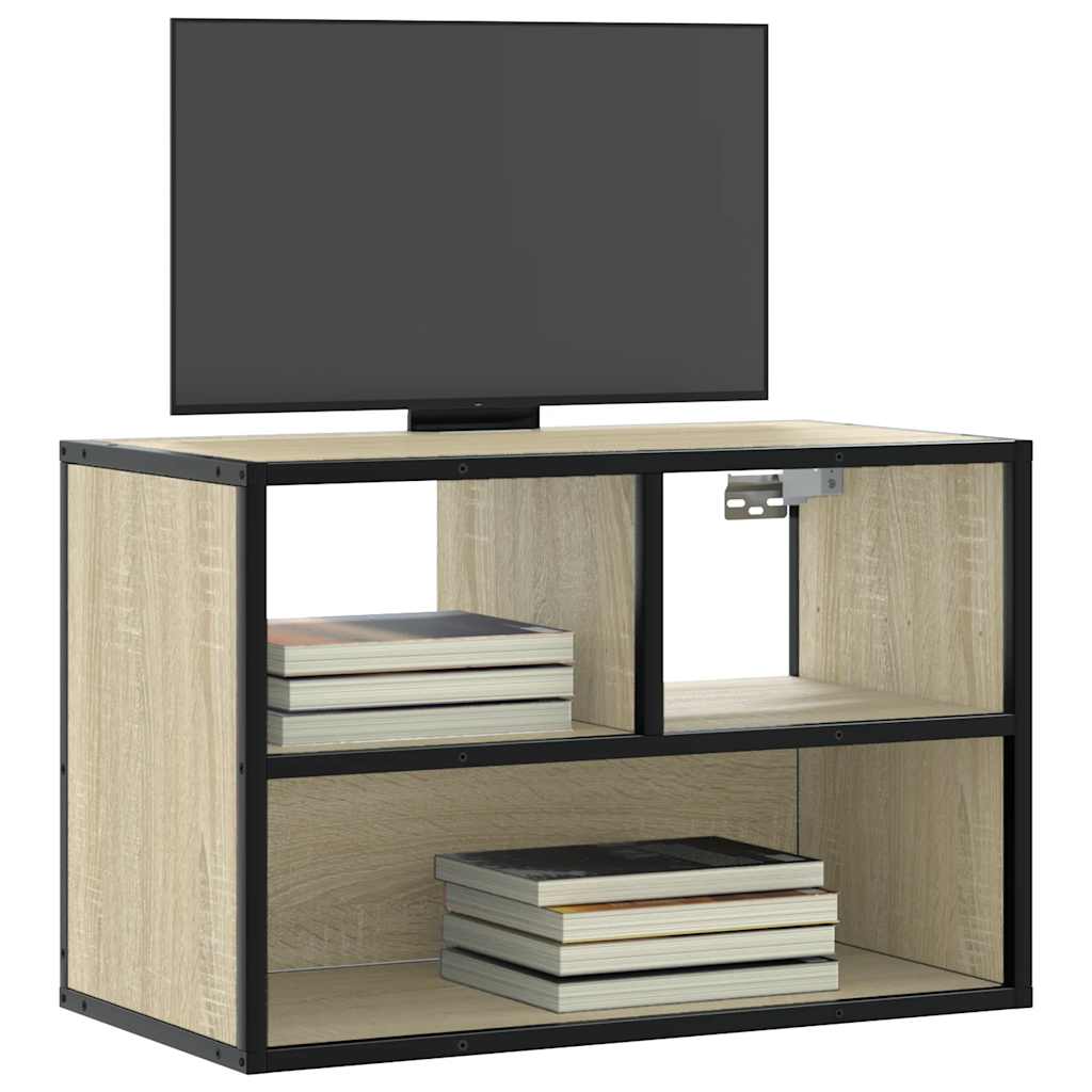 TV ormarić boja hrasta 60x31x39,5 cm konstruirano drvo i metal