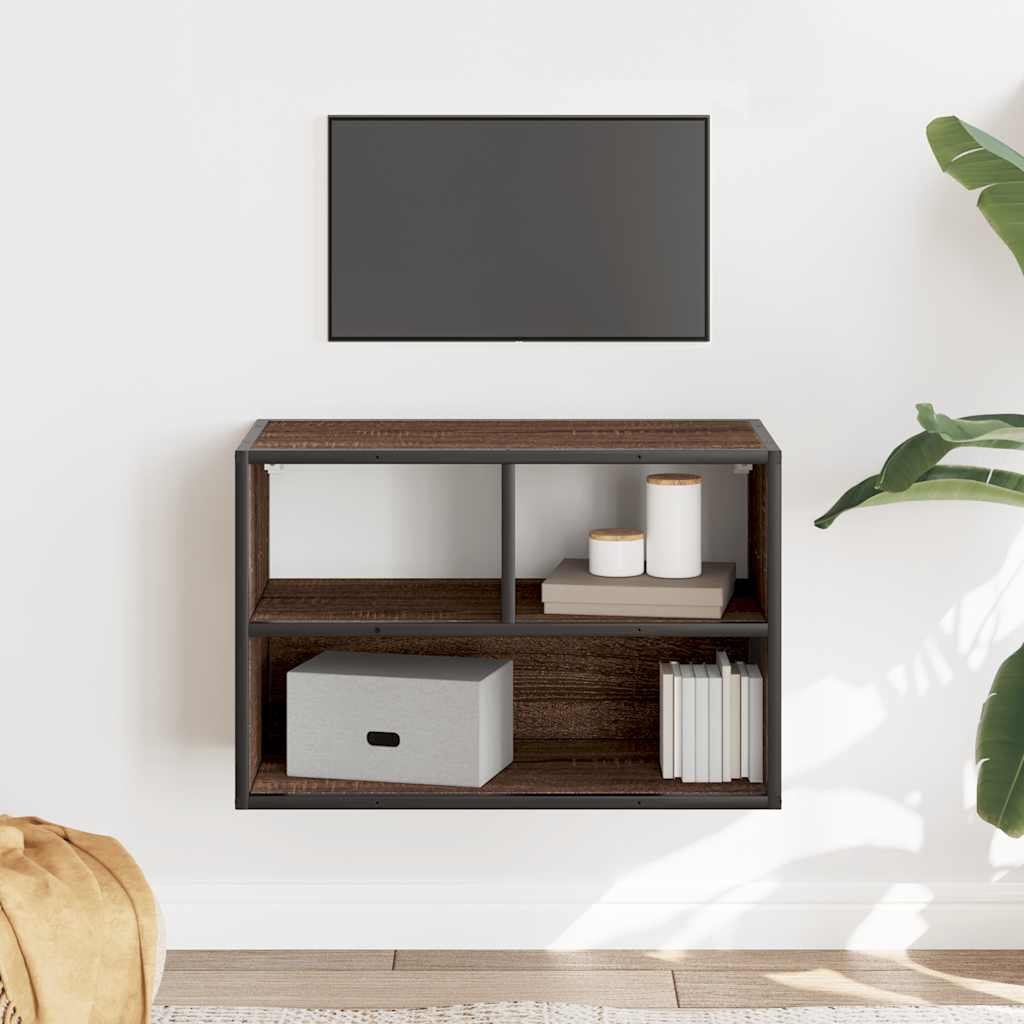 TV ormarić boja hrasta 60x31x39,5 cm konstruirano drvo i metal