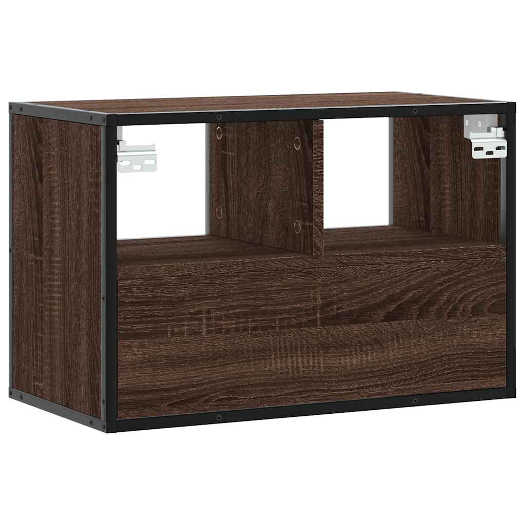 TV ormarić boja hrasta 60x31x39,5 cm konstruirano drvo i metal