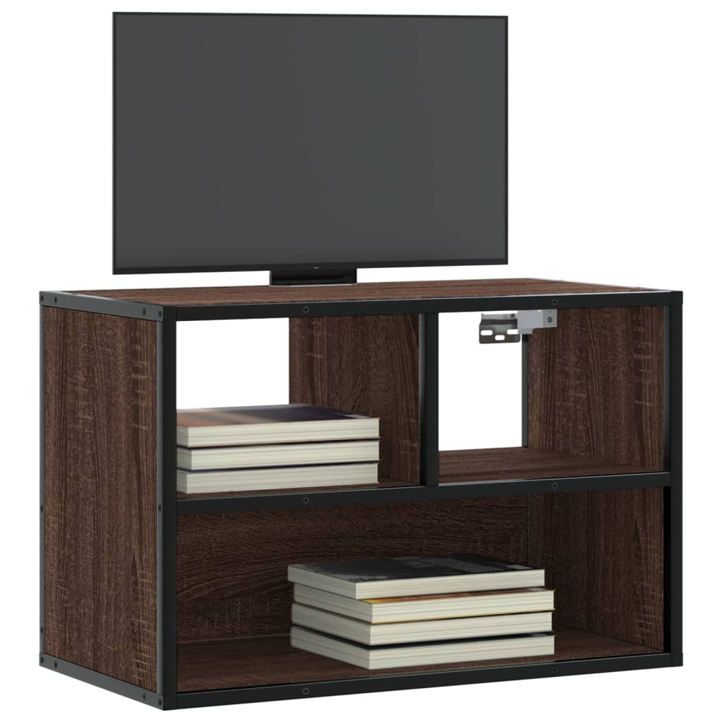 TV ormarić boja hrasta 60x31x39,5 cm konstruirano drvo i metal