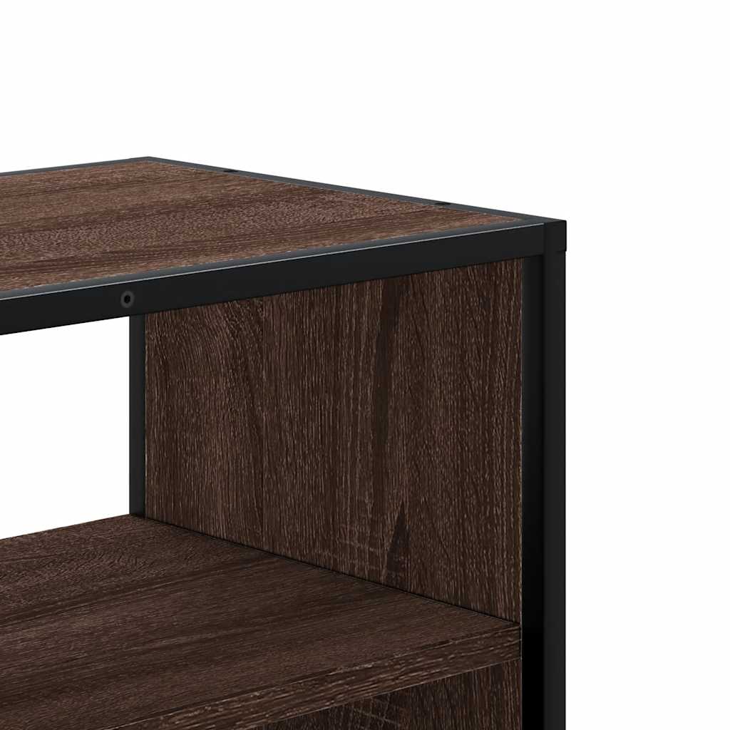TV ormarić smeđi hrast 80x31x39,5 cm Konstruirano drvo i metal