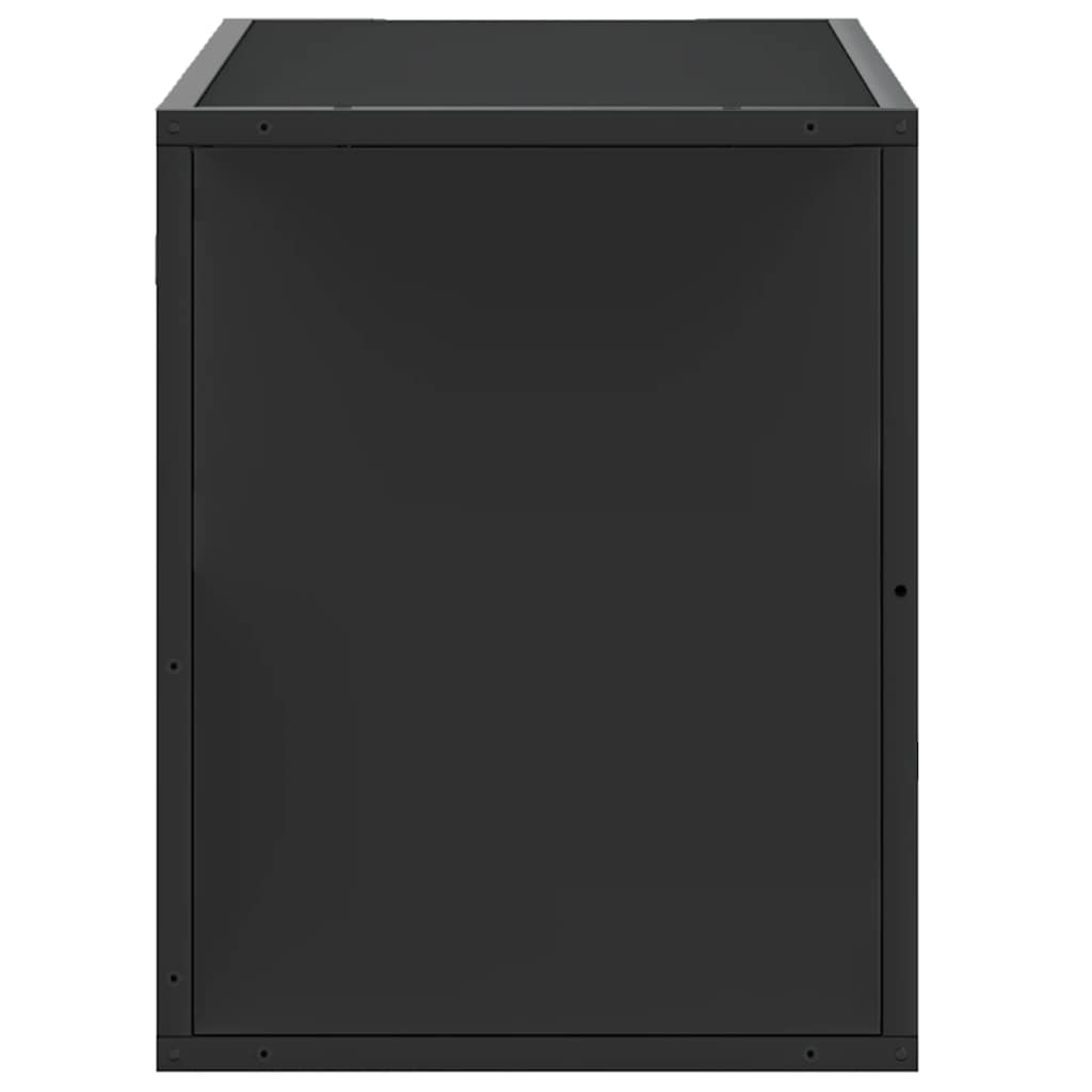 TV ormarić crni 80x31x39,5 cm Konstruirano drvo i metal