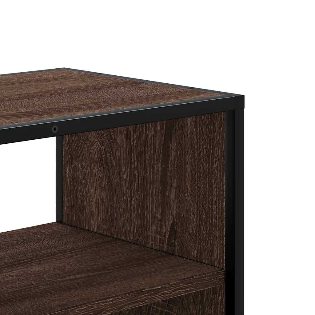 TV ormarić smeđi hrast 80x31x39,5 cm Konstruirano drvo i metal