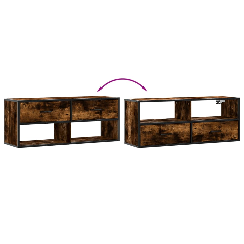 TV ormarić boja dimljenog hrasta 100x31x39,5 cm konstruirano