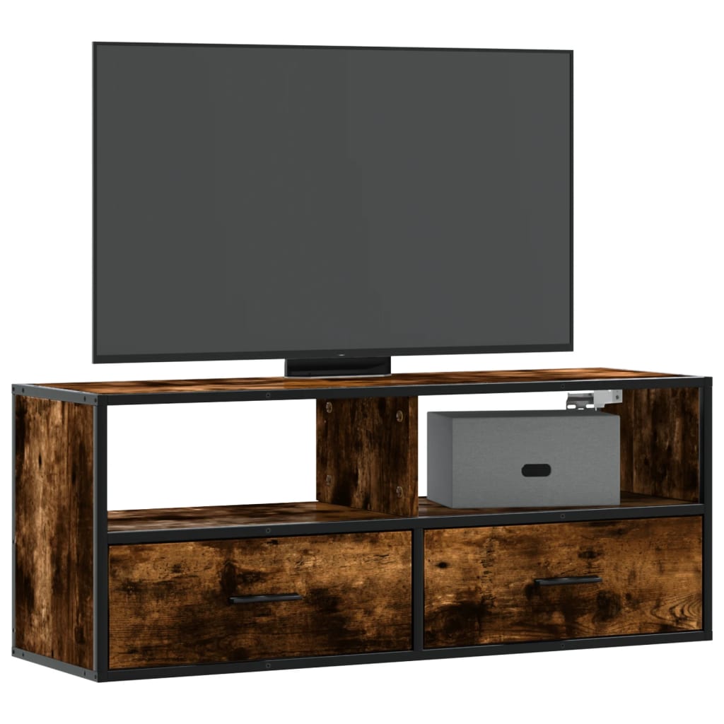 TV ormarić boja dimljenog hrasta 100x31x39,5 cm konstruirano