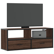 TV ormarić boja hrasta 100x31x39,5 cm konstruirano drvo i metal