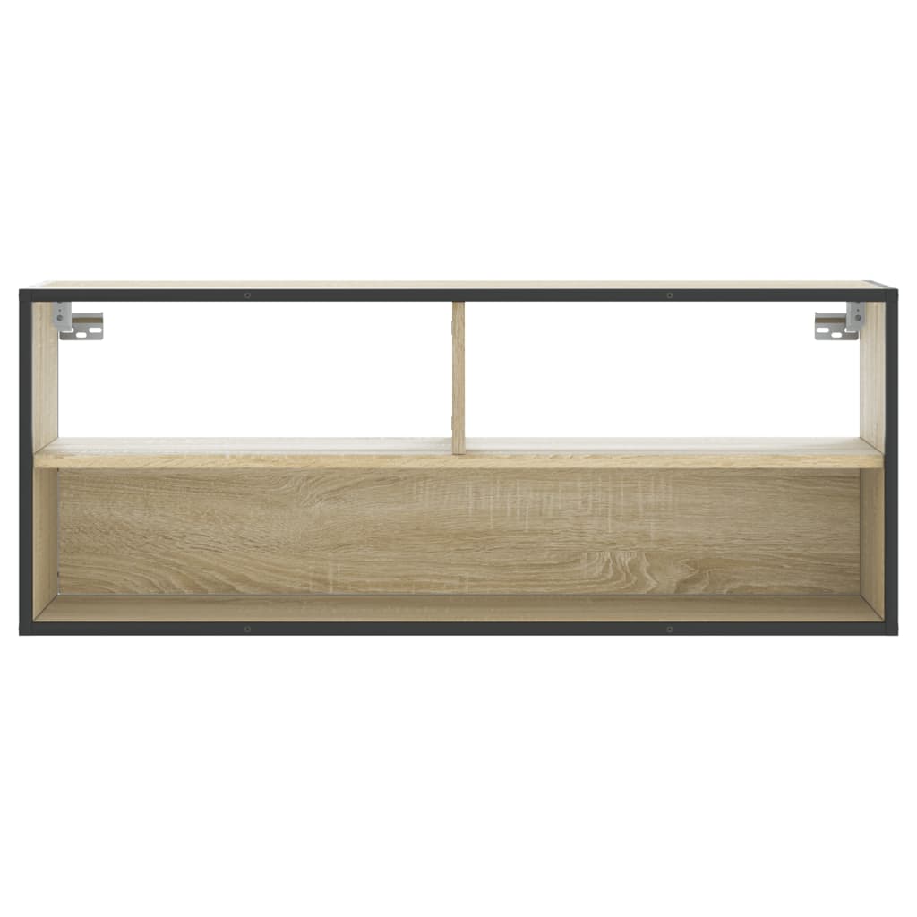 TV ormarić boja hrasta 100x31x39,5 cm konstruirano drvo i metal