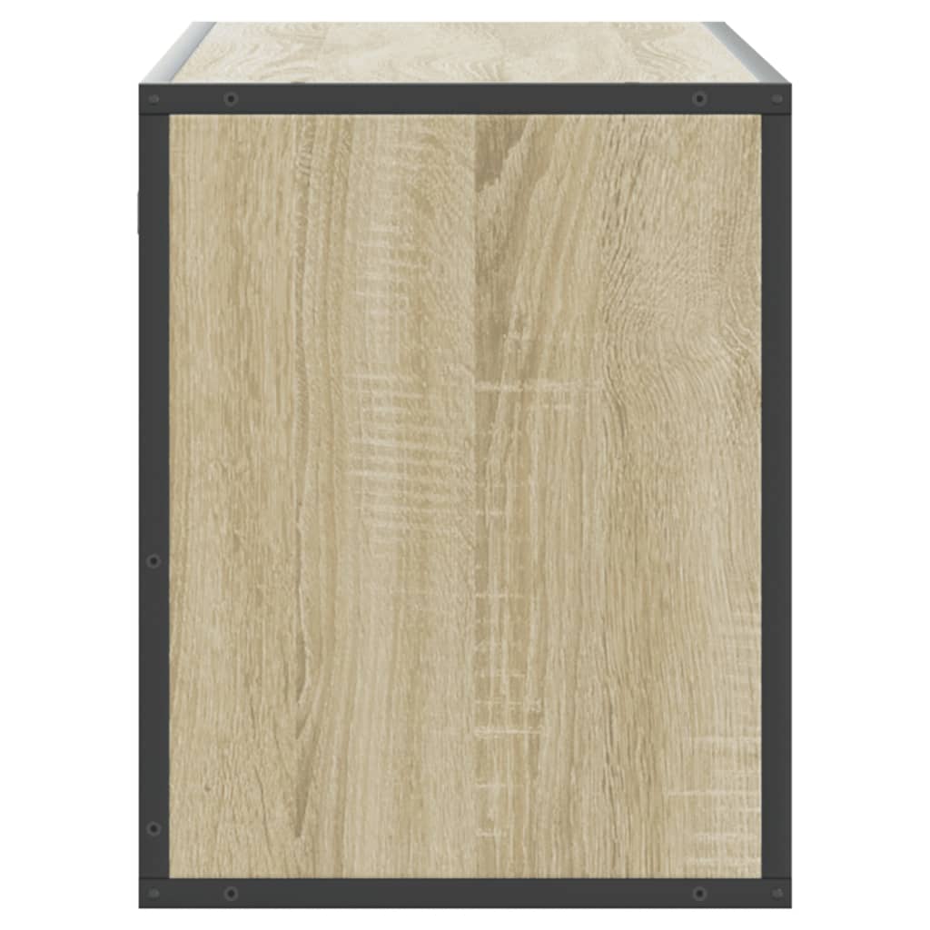 TV ormarić boja hrasta 100x31x39,5 cm konstruirano drvo i metal