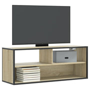 TV ormarić boja hrasta 100x31x39,5 cm konstruirano drvo i metal