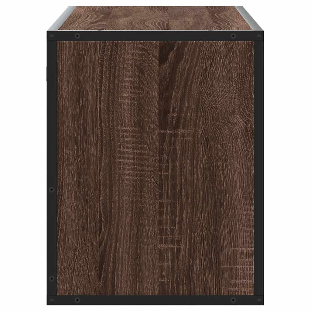 TV ormarić boja hrasta 100x31x39,5 cm konstruirano drvo i metal