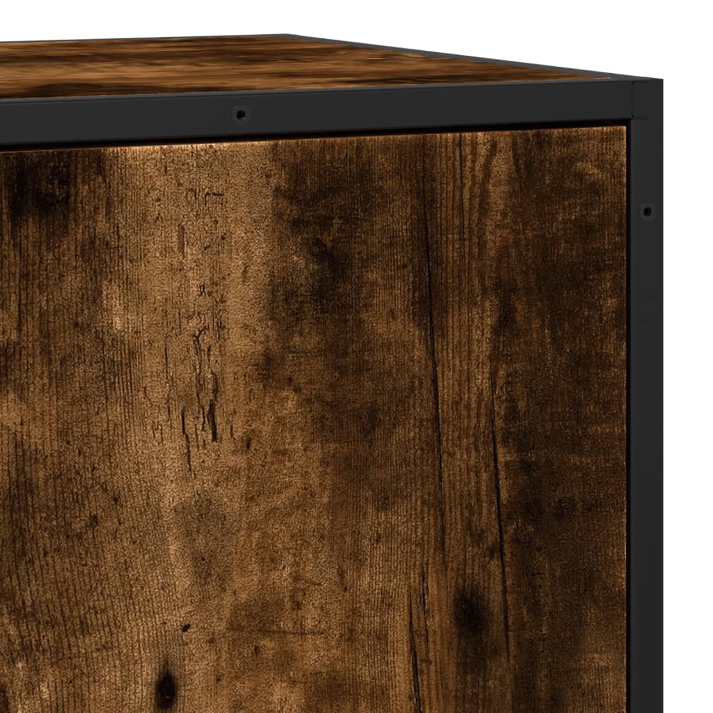 Komoda boja hrasta 35,5x35x76 cm konstruirano drvo i metal
