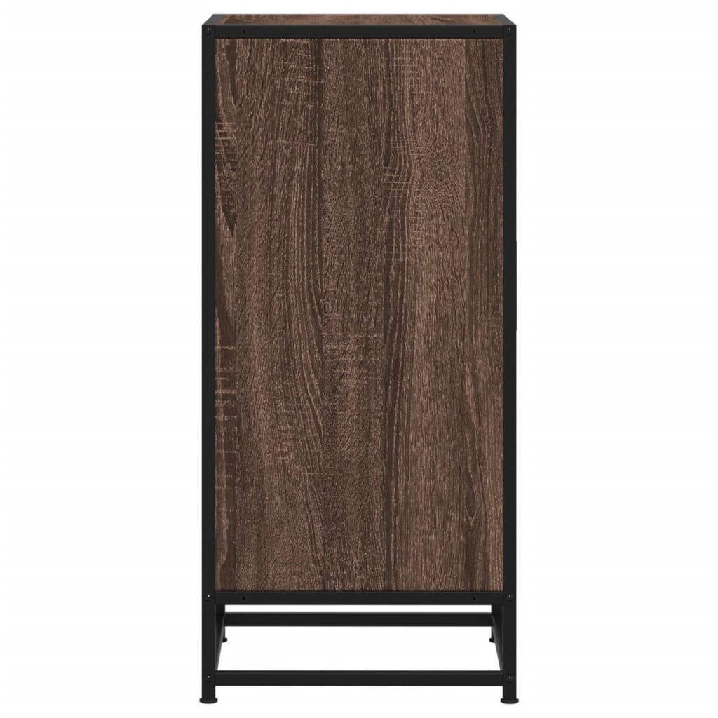 Komoda boja hrasta 35,5x35x76 cm konstruirano drvo i metal