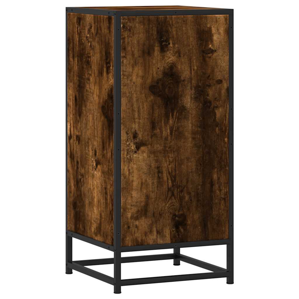 Komoda boja hrasta 35,5x35x76 cm konstruirano drvo i metal