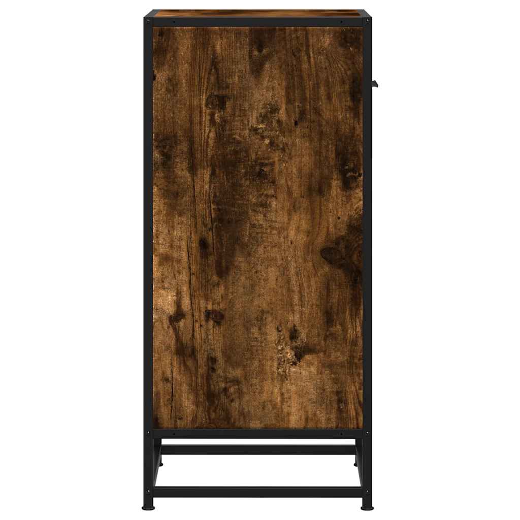 Komoda boja hrasta 35,5x35x76 cm konstruirano drvo i metal