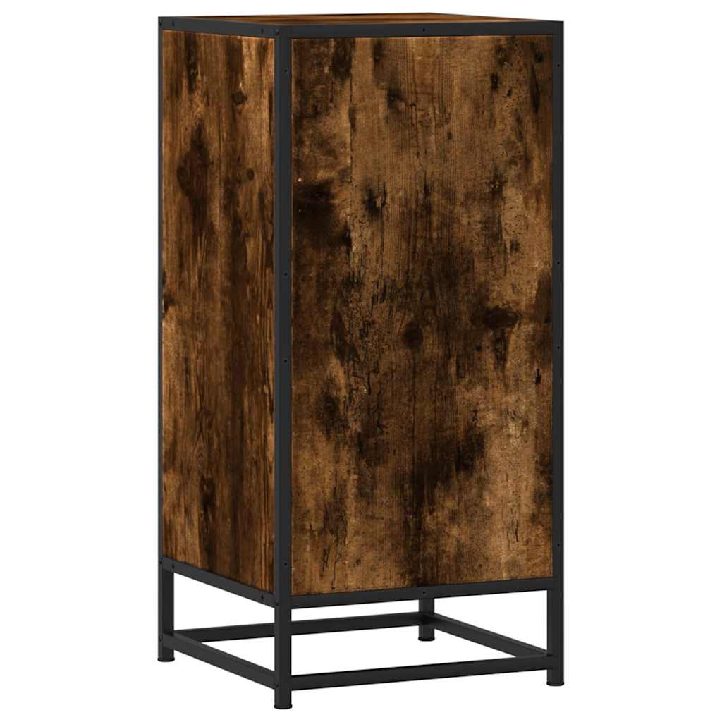 Komoda boja hrasta 35,5x35x76 cm konstruirano drvo i metal