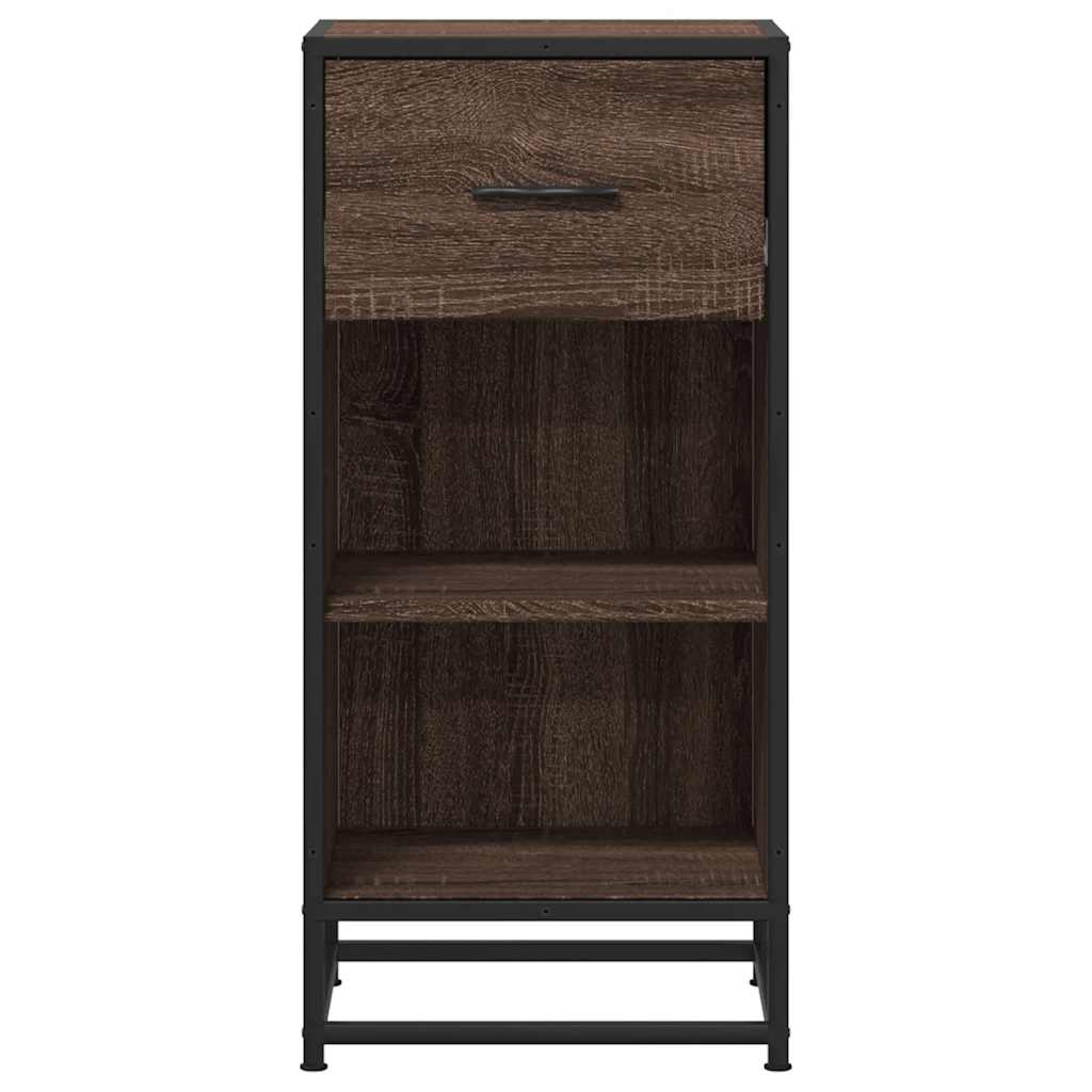 Komoda boja hrasta 35,5x35x76 cm konstruirano drvo i metal
