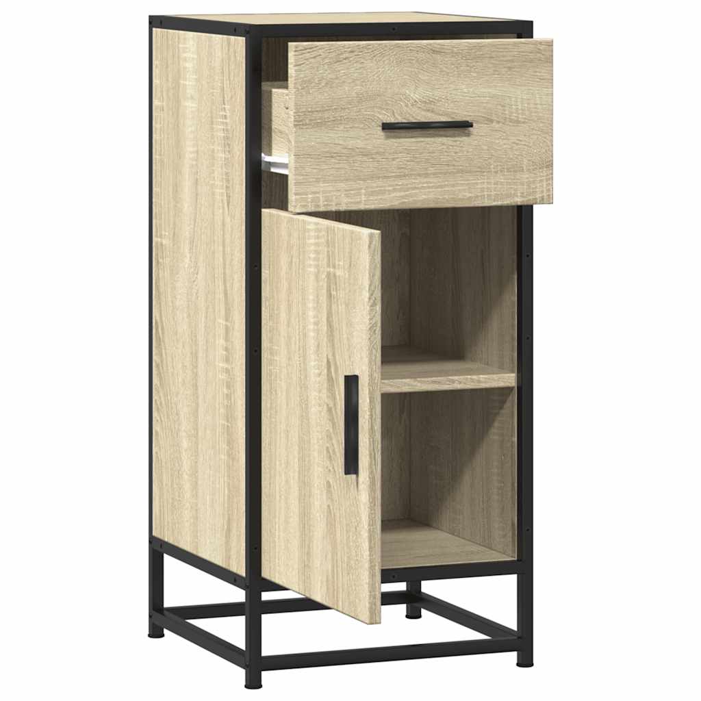Komoda boja hrasta 35,5 x 35 x 76 cm konstruirano drvo i metal